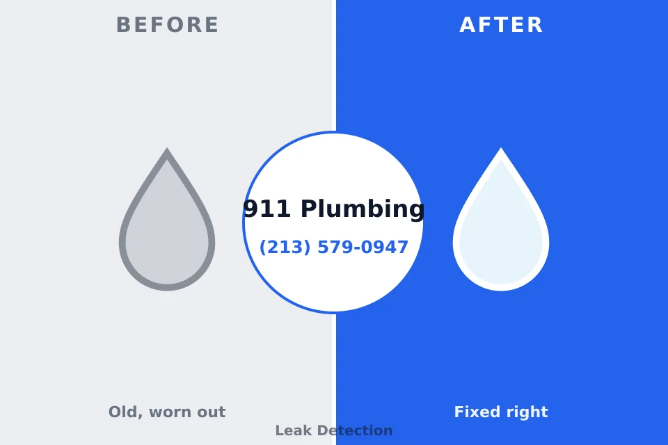 Before and after: plumbing repair Riverview Park, PA
